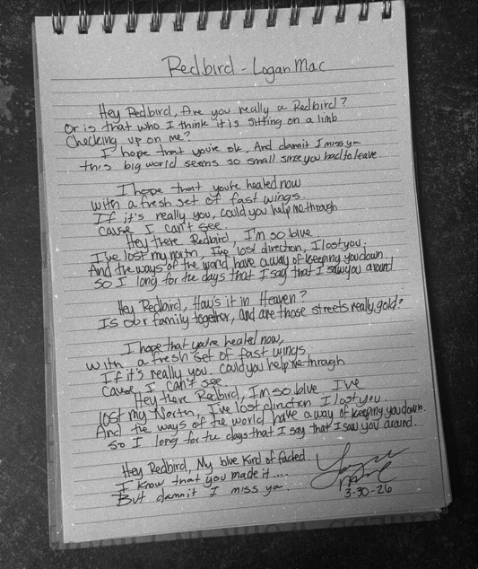 Handwritten lyrics